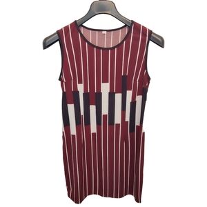 Women Striped Dress Brown/White Size L